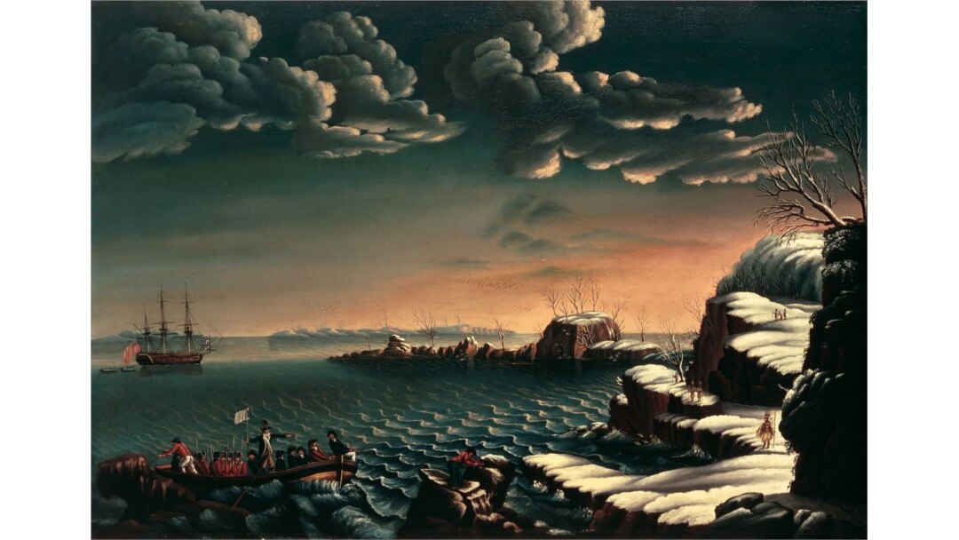 Painting of the 1620 landing of the Pilgrims by Michele Felice Cornè - circa 1805