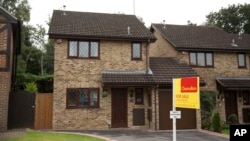 An exterior view shows the house for sale that starred onscreen as Harry Potter's childhood home in Bracknell, England, Sept. 20, 2016.