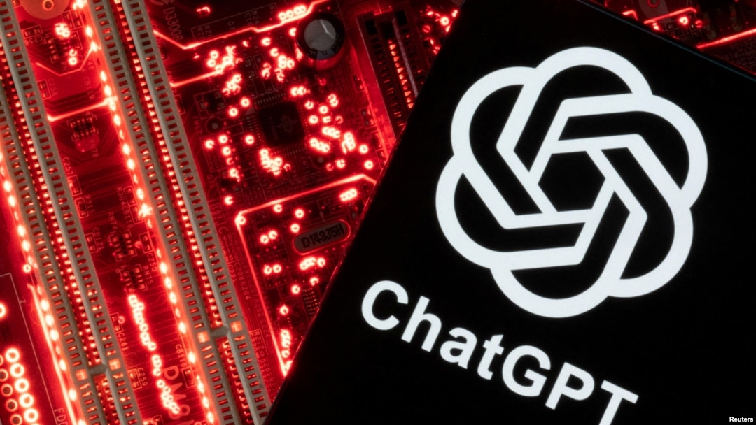 FILE - An illustration photo shows the ChatGPT logo.