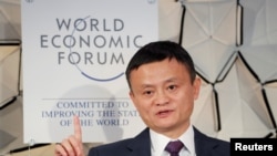 Jack Ma, Chairman Alibaba Group menghadiri pertemuan tahunan World Economic Forum (WEF) di Davos, Swiss, 23 Januari 2019. (Foto: REUTERS/Arnd Wiegmann)