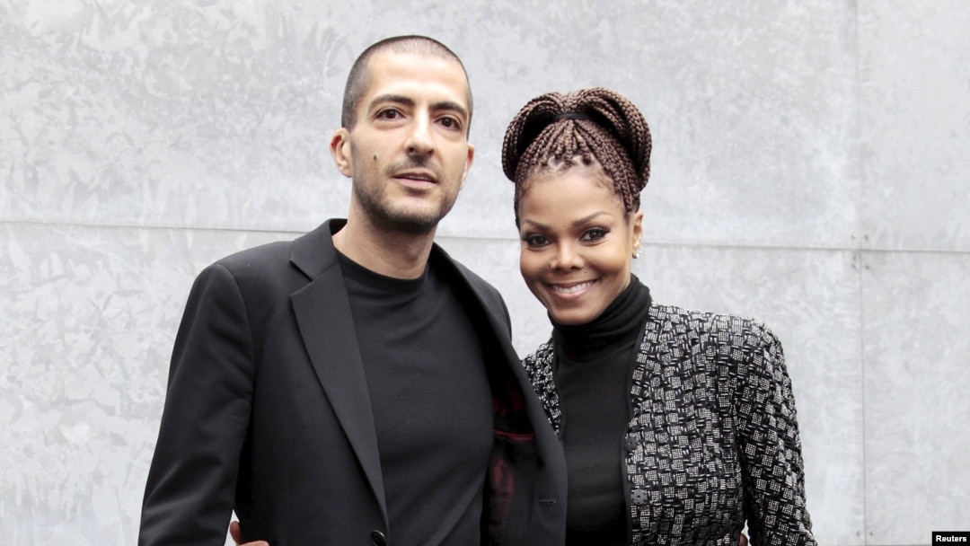 Janet Jackson dan suaminya Wissam Al Mana di Pekan Mode Milan, 2013. (Reuters/Alessandro Garofalo)