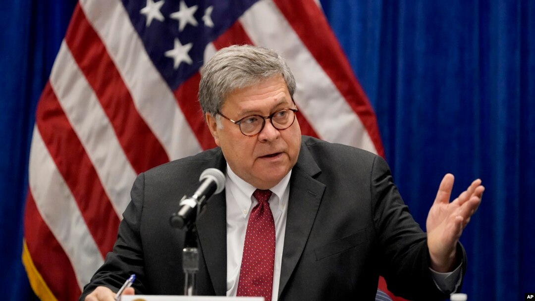 ARHIVA - Sekretar za pravosuđe SAD William Barr (Foto: AP/Jeff Roberson)