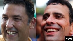 Kandidat Capres Venezuela dari partai oposisi : Henrique Capriles (gubernur negara bagian Miranda) dan saingan utamanya Pablo Perez (gubernur negara bagian Zulia barat) (Foto: dok).