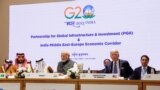President Biden and his counterparts from India and Saudi Arabia at the G20 Summit in India.