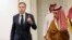 美国国务卿布林肯在沙特首都利雅得会见沙特外交大臣费萨尔。（2023年6月7日）