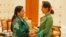 နီပေါသမ္မတ Bidya Devi Bhandari နဲ့ နိုင်ငံတော် အတိုင်ပင်ခံ ဒေါ်အောင်ဆန်းစုကြည် (Myanmar State Counsellor Office)