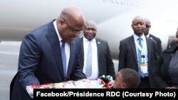 Président Félix Tshisekedi akomi na Nairobi, na Kenya epayi wapi akozala na bokutani ya libwa ya bakambi ya bikolo ACP (Afrique Caraïbes Pacifique), 9 décembre 2019. (Facebook/Présidence RDC)