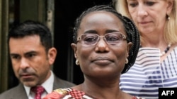 Jaynet Kabila, sœur jumelle de l'ancien président de la République démocratique du Congo et directrice de la fondation Laurent-Désiré Kabila, à Kinshasa, le 4 juillet 2014.