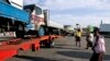 FILE - Trucks laden with goods headed for Zimbabwe are seen near the Beitbride border post between South Africa and Zimbabwe, in Musina, South Africa, March 28, 2008. The African Union aims to increase intra-African trade by 2022.