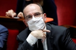 French Prime Minister Jean Castex, wearing a protective face mask, attends the questions to the government session at the National Assembly in Paris, France, Dec. 1, 2020.
