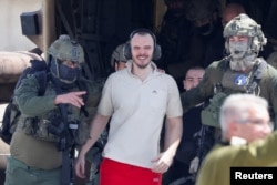 Андрей Козлов после освобождения его из плена ХАМАС
