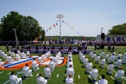 President Joe Biden speaks at commencement at the U.S. Coast Guard Academy in New London, Conn., May 19, 2021.