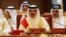 Bahrain's King Hamad (center) attends the Gulf Cooperation Council in Sakhir Palace, Bahrain, Dec. 7, 2016. Hamad presented the final remarks at the 37th annual summit.