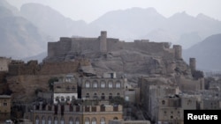 A view of the historical Radda castle, overtaken by al Qaeda militants, southeast of Yemeni capital, Sana'a, Jan. 15, 2012.