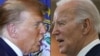 This combination of pictures created on March 06, 2024, shows U.S. Republican presidential hopeful and former President Donald Trump in Concord, New Hampshire, on Jan. 19, 2024, and President Joe Biden in Culver City, California, on Feb. 21, 2024.