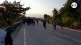 Caravana de migrantes no pudo cruzar la frontera con Guatemala