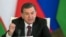 FILE - Uzbek President Shavkat Mirziyoyev speaks during a news conference in Moscow's Kremlin, Russia, April 5, 2017. 