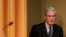 Robert Mueller headshot, as US Special Counsel, making comment on investigation, Washington, DC.