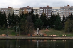 Soviet-era concrete apartment blocks close to the pond in&nbsp;Star&nbsp;City&nbsp;near Moscow,&nbsp;Russia, Oct. 21, 2020.