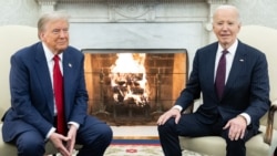 Presiden terpilih AS Donald Trump bertemu dengan Presiden Joe Biden di Gedung Putih hari Rabu (13/11). 