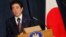 Thủ tướng Nhật Bản Shinzo Abe tại cuộc họp báo ở Amman, thủ đô Jordan ngày 1/5/2018.