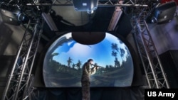 Natick's new virtual reality dome will enable researchers to assess the impact of the environment on soldier cognition, including decision-making, spatial memory or wayfinding (David Kamm, NSRDEC).