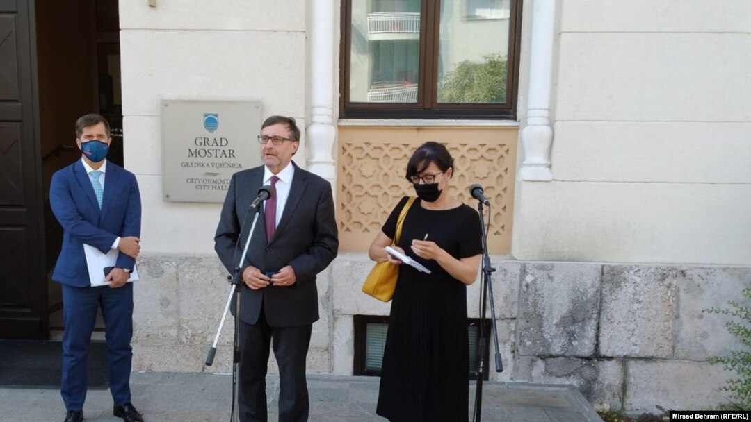 Special representative of USA for Western Balkans Mathew Palmer during his visit to Mostar
