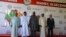 Leaders of Mali, Niger, Burkina Faso, Chad, and Mauritania pose for a photo at the G5 Sahel summit in Niamey, Dec. 15, 2019.