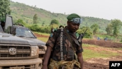 FILE—A Congolese soldiers is seen at the base of the United Nations Organization Mission for the Stabilization of the Congo (MONUSCO) in Kamanyola, eastern Democratic Republic of Congo, on February 28, 2024.