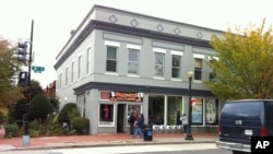 Scene outside the Backstage costume shop in Washington, DC