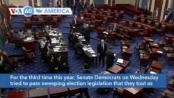 VOA60 America - US Senate Republicans Block Democrats' Voting Rights Bill