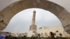 The al-Hadba minaret is seen in the al-Nuri mosque, which was rebuilt after it was blown up by Islamic State militants, in Mosul, Iraq, Feb. 5, 2025.