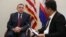 William A. Heidt, US ambassador to Cambodia, sits down for an interview with VOA Khmer reporter Neou Vannarin at the U.S. Embassy in Phnom Penh, Cambodia, on February 10, 2016. (Nov Povleakhena/VOA Khmer)