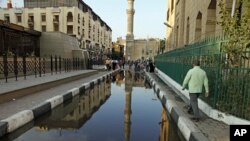 Shrine of Imam Hussein in Cairo, the grandson of prophet Muhammad and one of the most beloved Shi'ite saints -a key pilgrimage site for Sufis (file photo)