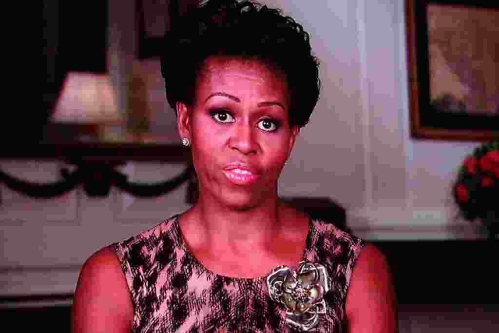 Michel Obama, primera dama de EE.UU. en video durante los Premios a la Herencia Hispana.