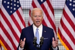 Democratic presidential candidate former Vice President Joe Biden speaks at a campaign event at Mill 19 in Pittsburgh, Pa., Aug. 31, 2020.