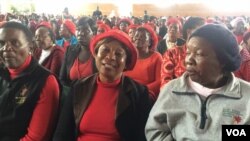 Supporters of the Movement for Democratic Change attending a meeting organized by Thokozani Khupe last weekend in Bulawayo.
