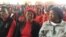 Supporters of the Movement for Democratic Change attending a meeting organized by Thokozani Khupe last weekend in Bulawayo.