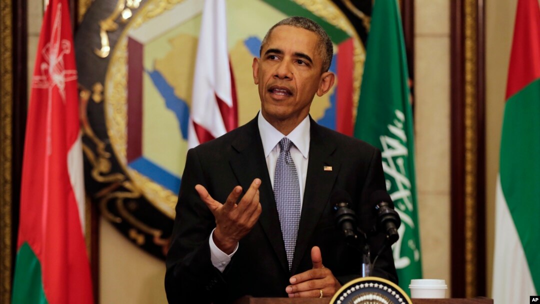 Tổng thống Hoa Kỳ Barack Obama tại cuộc họp báo ở Riyadh, Ả Rập Xê-út, ngày 21/4/2016.