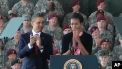 سه‌رۆک ئۆباما سـتایشی ئه‌و سه‌ربازانه‌ ‌ ده‌کات که‌ له‌ عێراقدا خزمه‌تیان کردووه‌