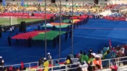 Défilé des drapeaux de différents pays participants à la CAN 2017 (vidéo)