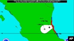 5-Day Forecast Cone for Tropical Storm Arlene, June 30, 2011