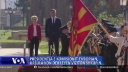 Presidentja e KE-së vizitë në Shkup, thekson nevojën për miratimin e ndryshimeve kushtetuese