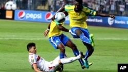 Les Al Zamalek contre Mamelodi Sundowns, lors d'un match de la Ligue, en Egypte, le 23 octobre 2016.