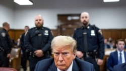 Presiden terpilih AS Donald Trump saat menghadiri persidangan kasus yang membelitnya di Pengadilan Pidana Manhattan di Kota New York, pada 30 Mei 2024. (Foto: Justin Lane/Pool/AFP)