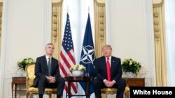 Президент Дональд Трамп и генеральный секретарь НАТО Йенс Столтенберг