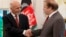 FILE - Pakistani Prime Minister Nawaz Sharif (R) receives Afghan President Ashraf Ghani in Islamabad, Pakistan, Nov. 15, 2014.