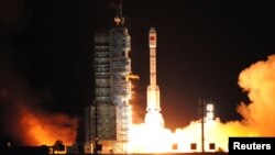 China's second experimental space laboratory lifts off from the launch pad in Jiuquan, Gansu province, China, September 15, 2016. 