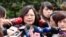 台湾总统蔡英文在2015年以民进党主席的身份访问美国。图为蔡英文在华盛顿接受媒体采访。（资料照片）