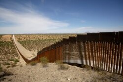 New bollard-style U.S.-Mexico border fencing is seen in Santa Teresa, New Mexico, as pictured from Ascension, Mexico, Aug. 28, 2019.